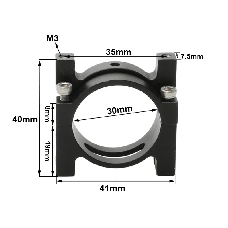 Attache en alliage d'aluminium pour robots volants, pince de tube de 30mm, RC, importateur UAV, train d'atterrissage, cadre de tuyau, pièces de verrouillage en métal, 1 pièce