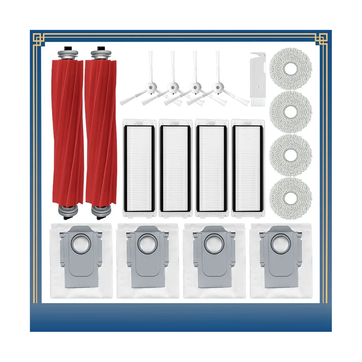 Robô Vacuum Spare Acessórios, Escova Lateral Principal, Filtro Hepa, Mop Pano, Saco De Pó, Roborock Q Revo, P10, A7400RR