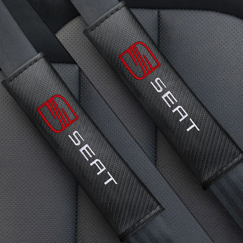 Car Accessories Seat Belt Pad Shoulder Cover Cushion Seat Belt Padding For Seat Cupra FR Racing Ibiza Leon Exeo Toledo Formentor