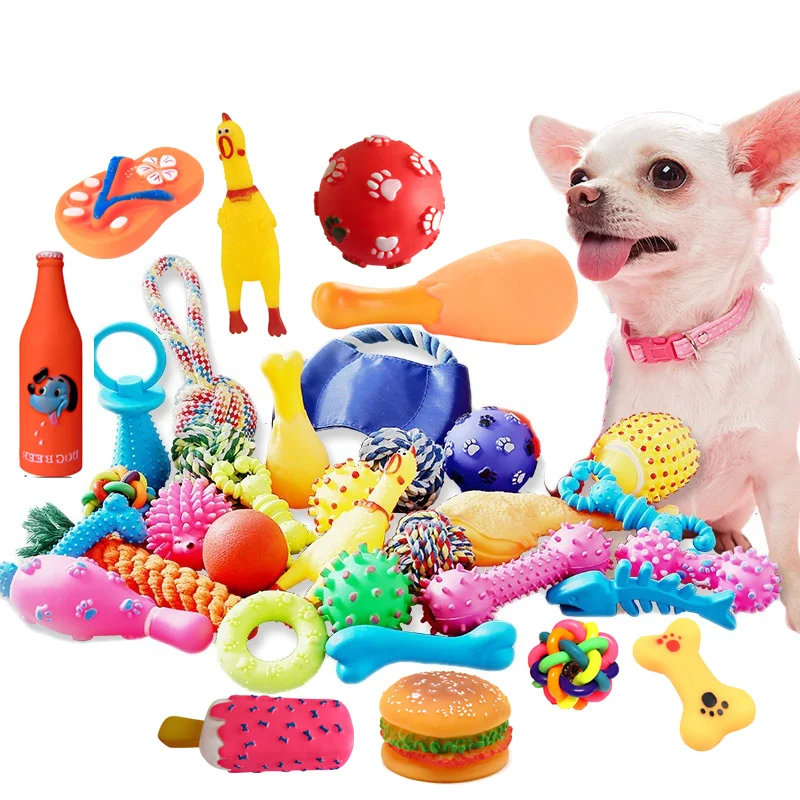 

Squeaky Pet Dog Ball Toys for Small Dogs Rubber Chew Puppy Toy Dog Stuff Dogs Toys Pets Supplies