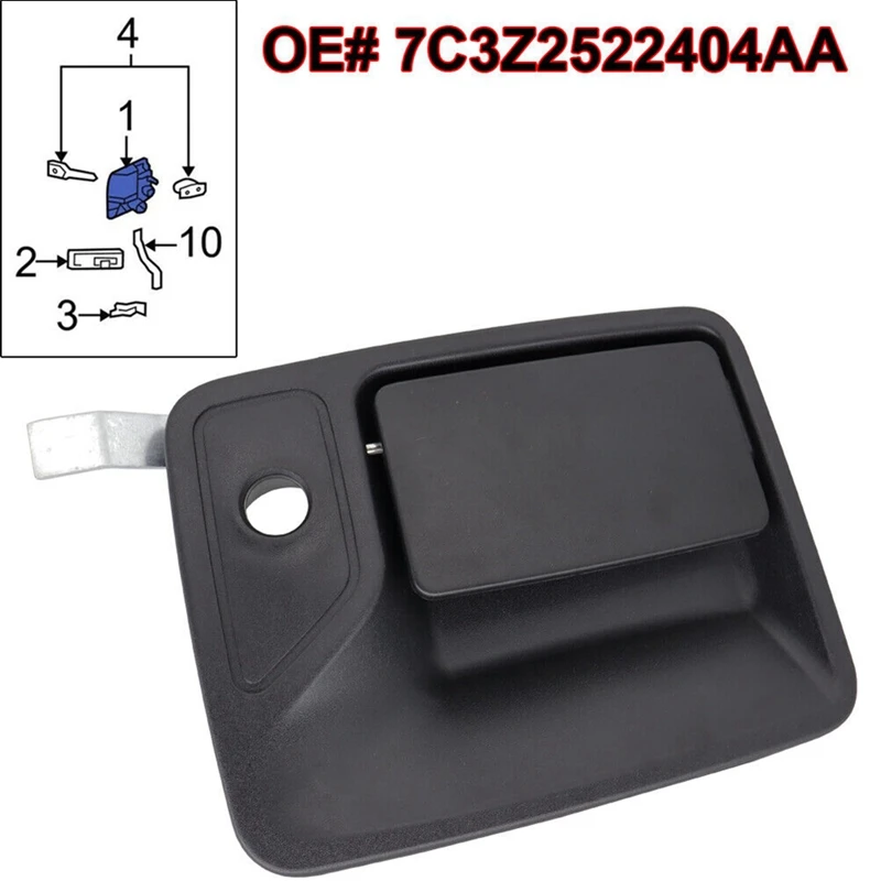 Car Outside Door Handle for FORD EXCURSION F-650/750/450 Right Rear Exterior Door Handle 5C3Z2626600AAA F81Z2626600AAB