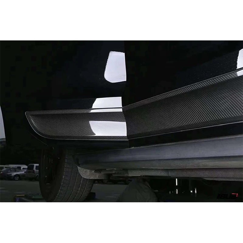 Dry Carbon Fiber Trunk Stickers Door Molding Garnish 4 PCS Side Skirts Decoration For 2014-2021 Porsche Macan  Panel Trim