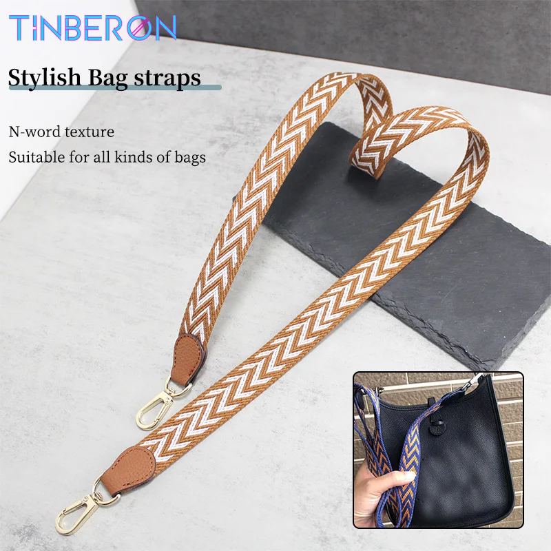 

TINBERON Bag Strap for Crossbody Luxury Designer 100CM Canvas Shoulder Strap Replacement Extension Strap Handbag Bag Accessories