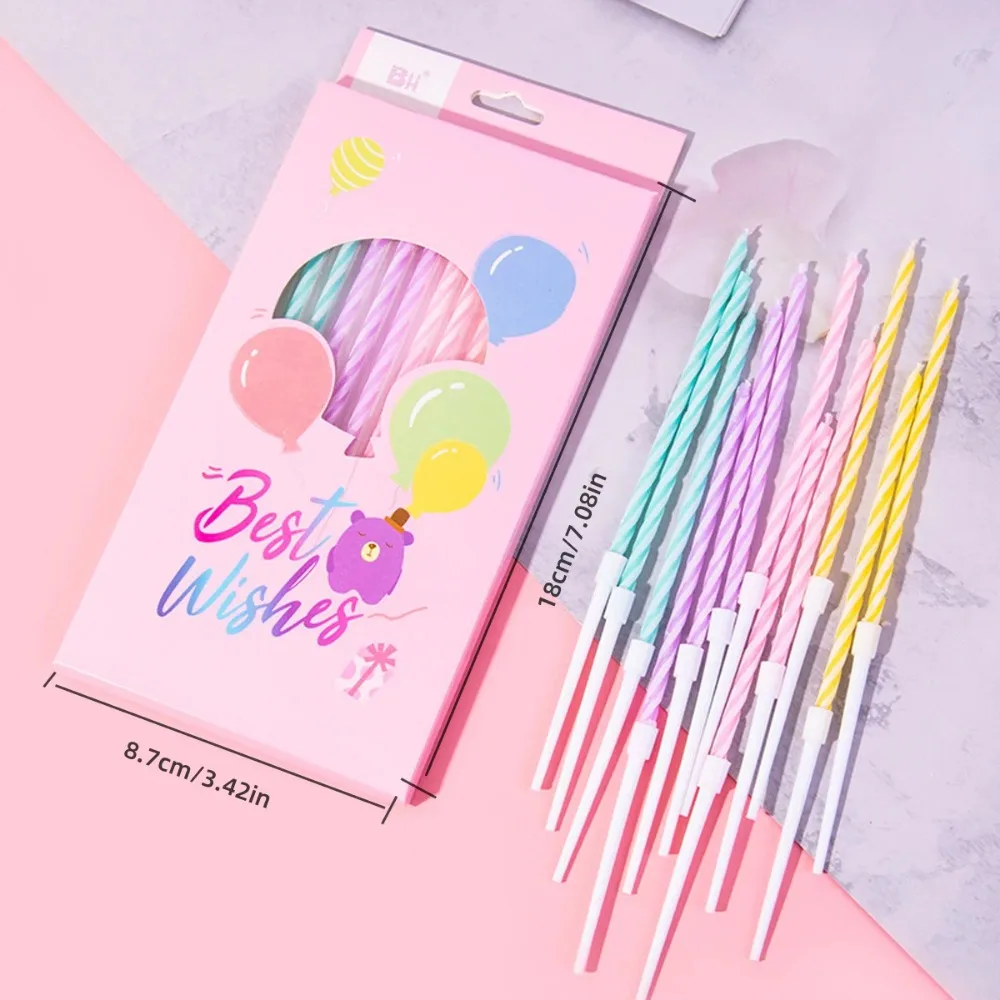 10/12pcs, Birthday Candles, Candy Color Birthday Party Photo Props, Rainbow Cake Decorations, Anniversary CakeCandles