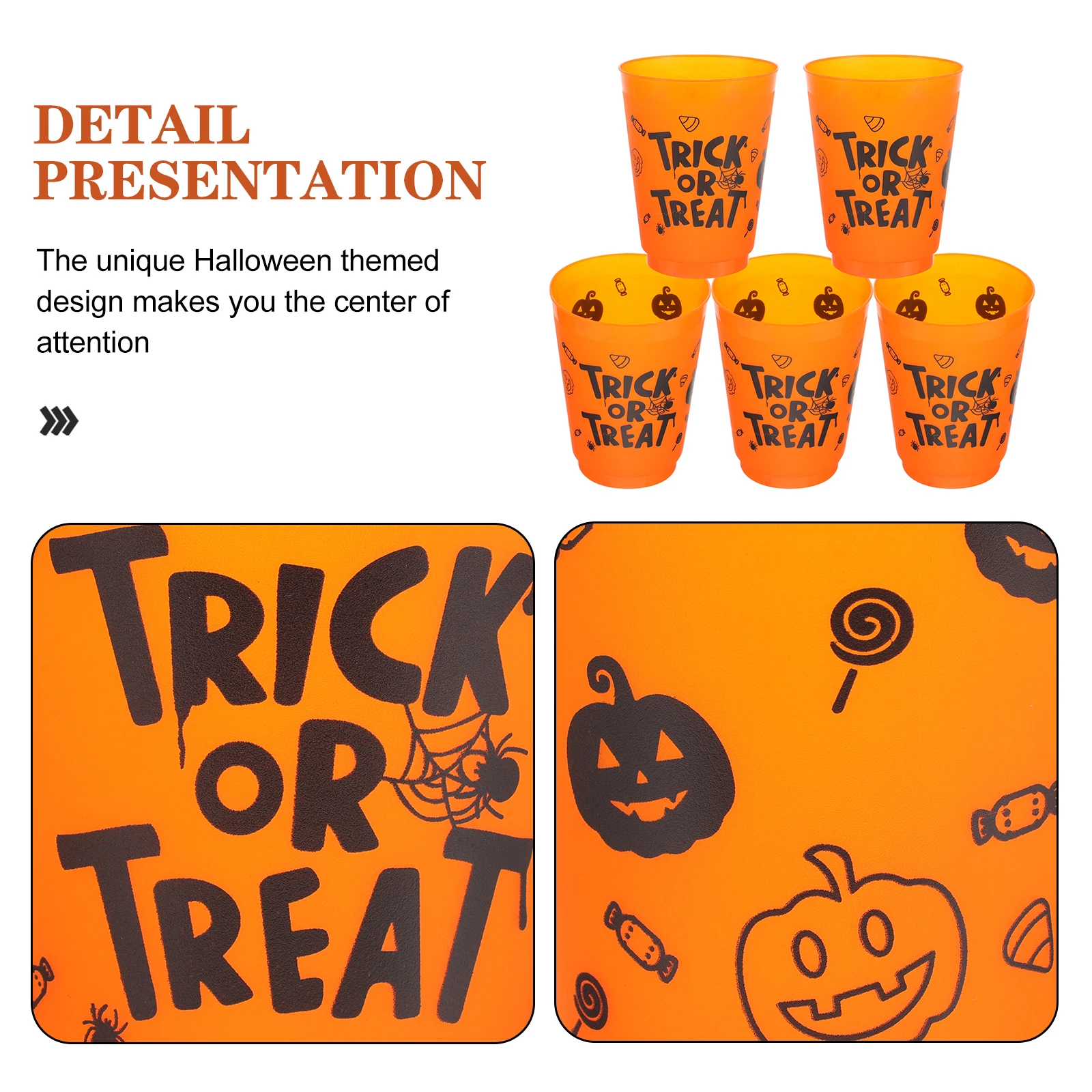 

5pcs Halloween Party Cups Reusable Plastic Drinking Ghost Juice Cups Fluorescent Green Purple Orange Clear Set for Adults