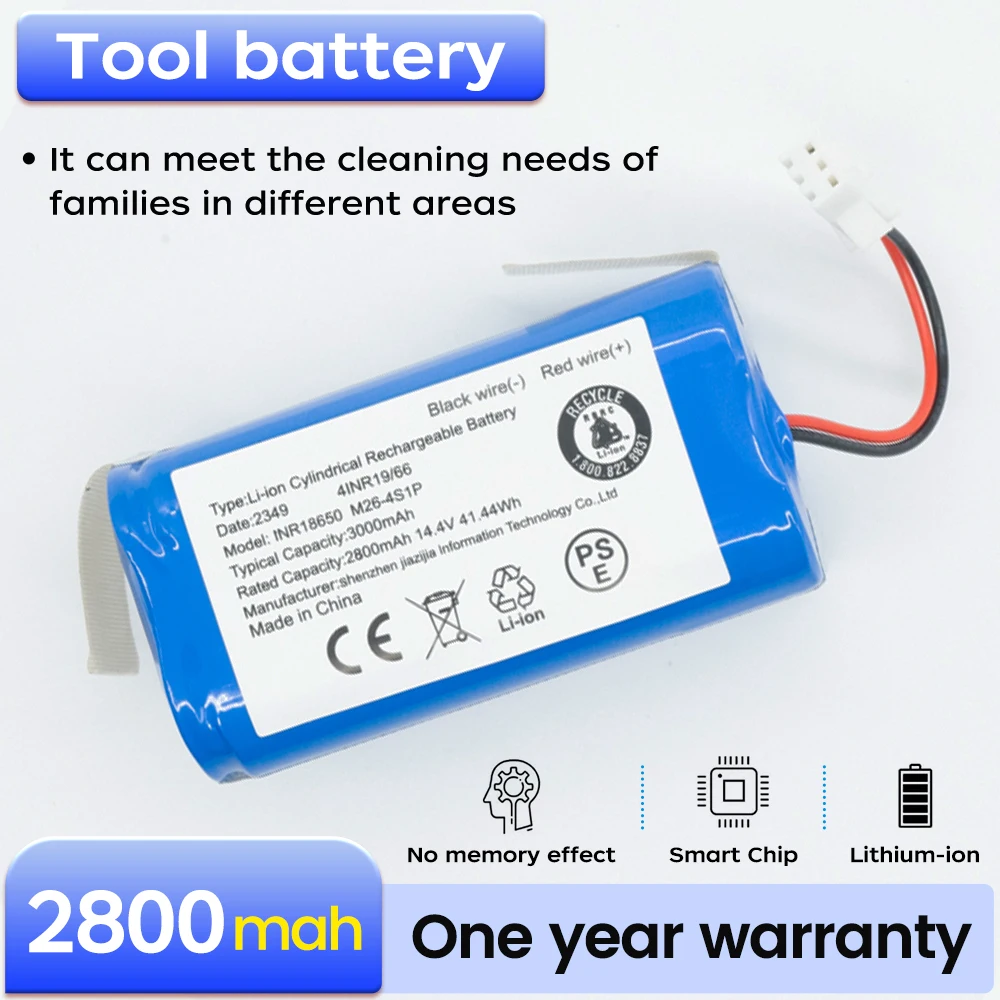 

SD-Sweeper Battery 4S1P-001 Port (Blue) M26-4S1P Robot Vacuum Cleaner Battery Replacement for Eufy RoboVac 11 11C 11S Plus 11S