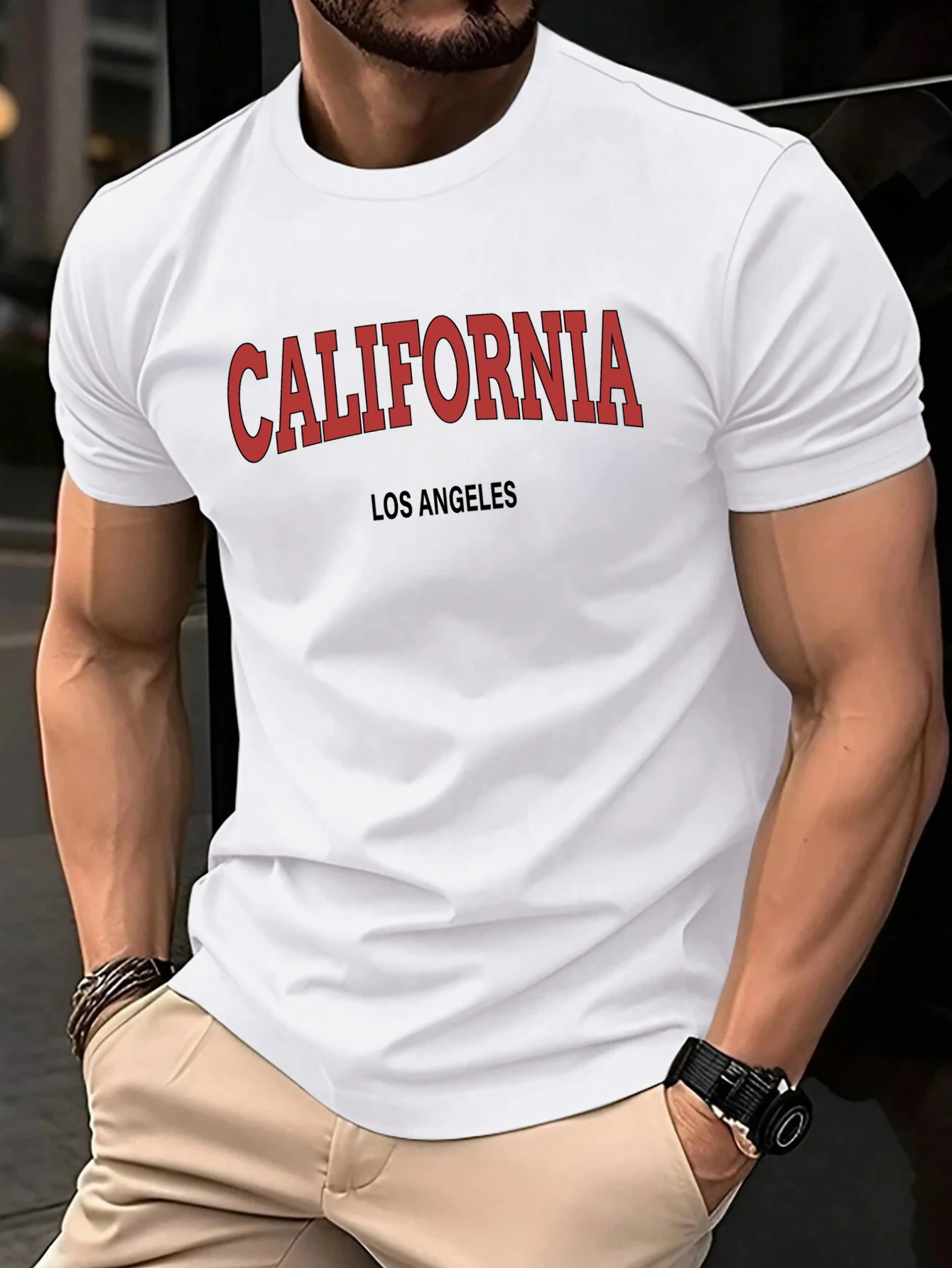 Usa California City Print T Shirt Männer Sommer Übergroße T-Shirt Hip Hop Crewneck Kurzarm Unisex Casual Baumwolle Streetwear
