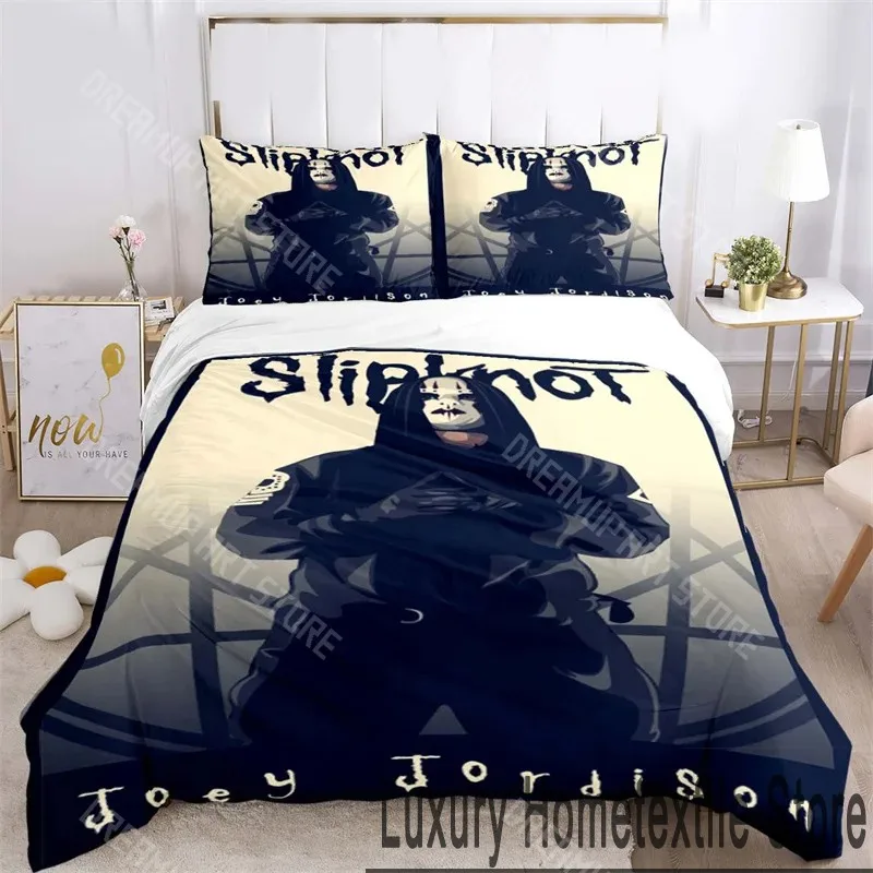 3D Printed joey jordison American Heavy Metal Bedding Set for Boys Girls Duvet Cover Twin Queen King Full Single Double Sizes