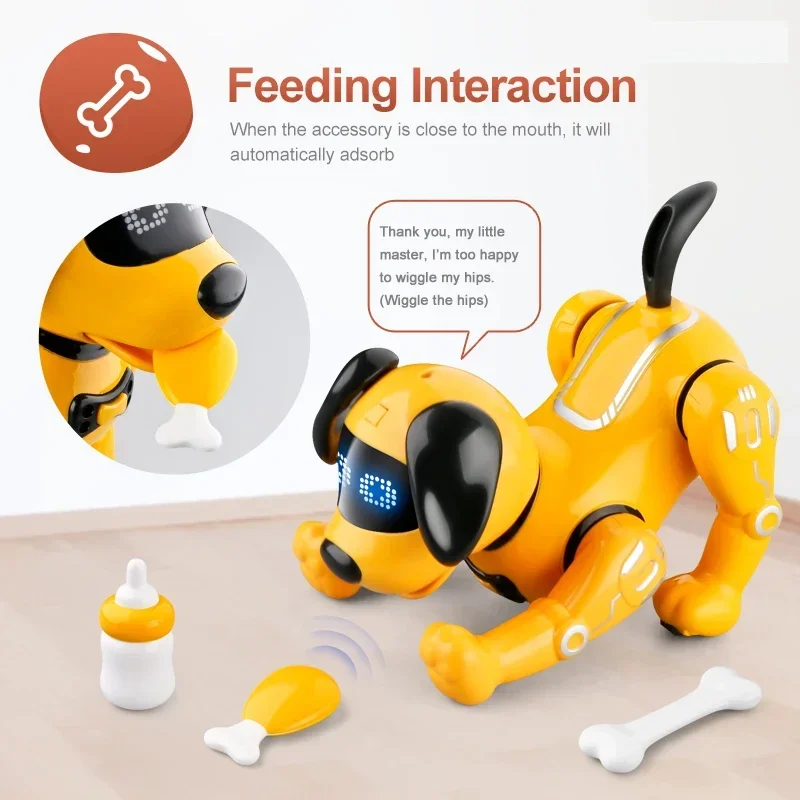 JJRC-Chien robot électronique RC pour enfants, chien cascadeur, sensation tactile, musique, chanson, marche, phtaline, animal, garçon, filles, jouets pour enfants, drôle