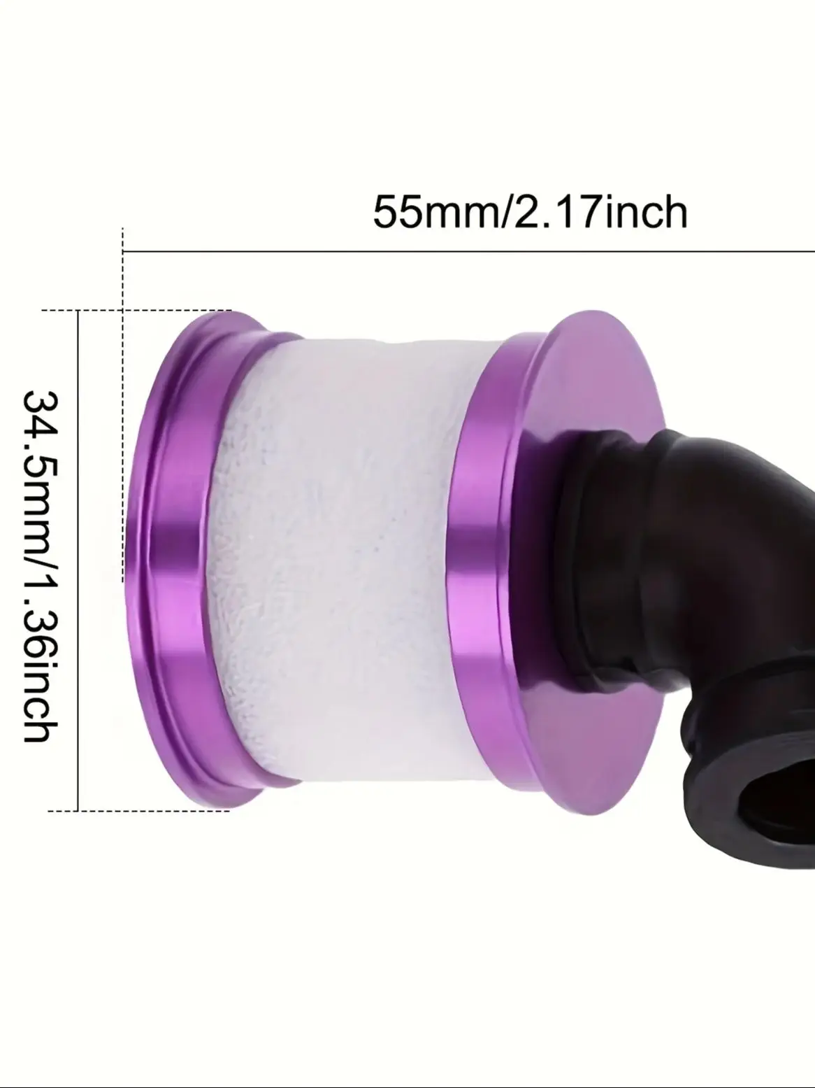 GLOBACT RC élément de filtre à Air avec capuchon en aluminium éponge 04104 pour HSP Traxxas Himoto Redcat 1/10 RC Nitro camion Buggy pièces de mise à niveau