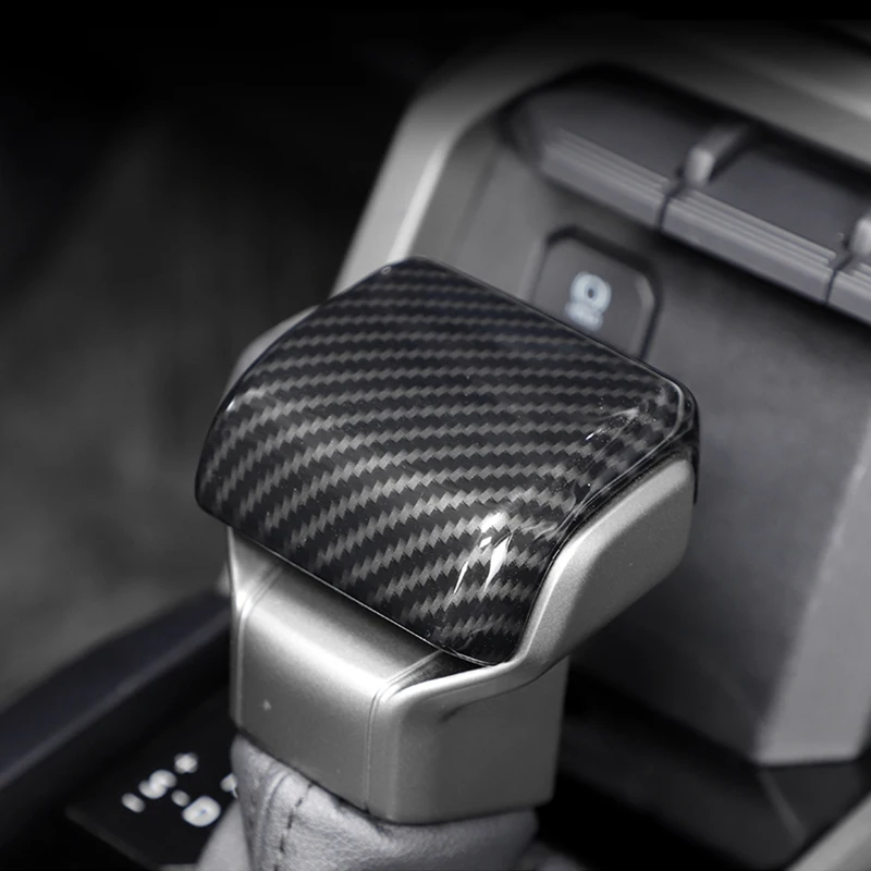 Tapa de cubierta de perilla de palanca de cambios Interior de fibra de carbono, adornos para Toyota Sequoia Tundra Tacoma 4Runner 2022 2023 2024 2025 2026
