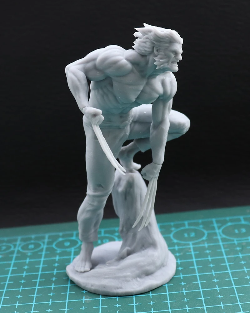 Kits de modelos de resina de 1/24 75mm 1/18 100mm, figura de hombre lobo sin pintar, sin Color, RW-803