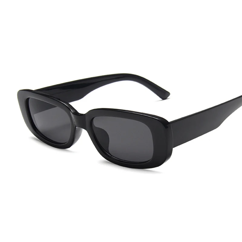 Gafas De Sol cuadradas negras para mujer, marca De lujo, pequeñas, rectangulares, gradiente, espejo transparente