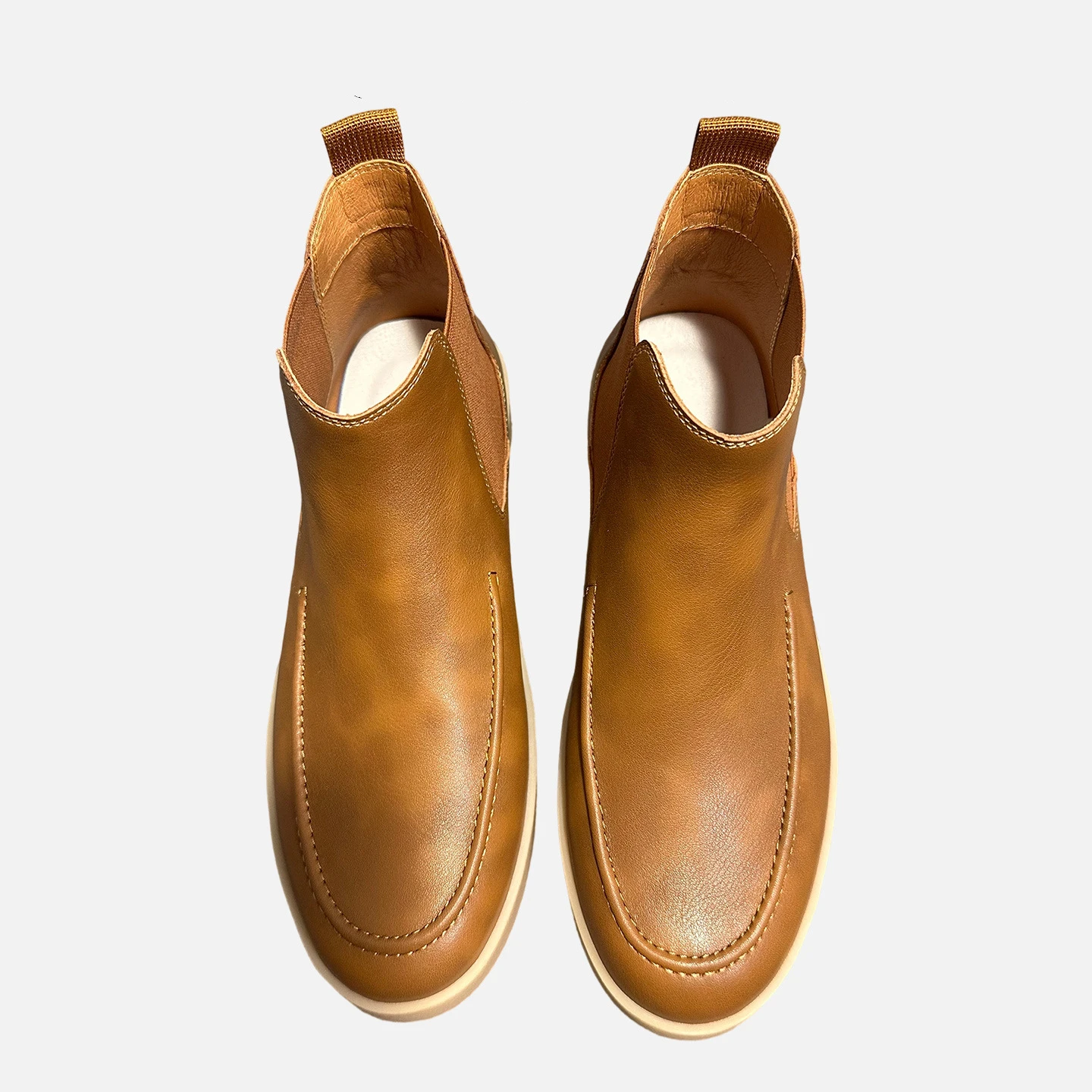 Men's British Vintage Top Grain Cowhide Chelsea Boots 2026 Autumn Chunky Short Ankle Boots | Comfortable Casual Trendy Footwear