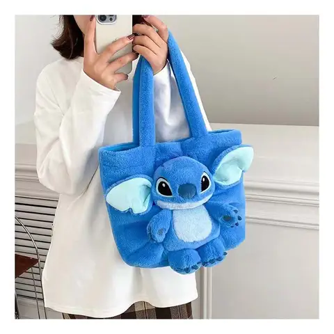 Disney 2024 nuova borsa a tracolla per bambola di peluche del fumetto borsa per ragazze morbida e carina con punto dolce e carino