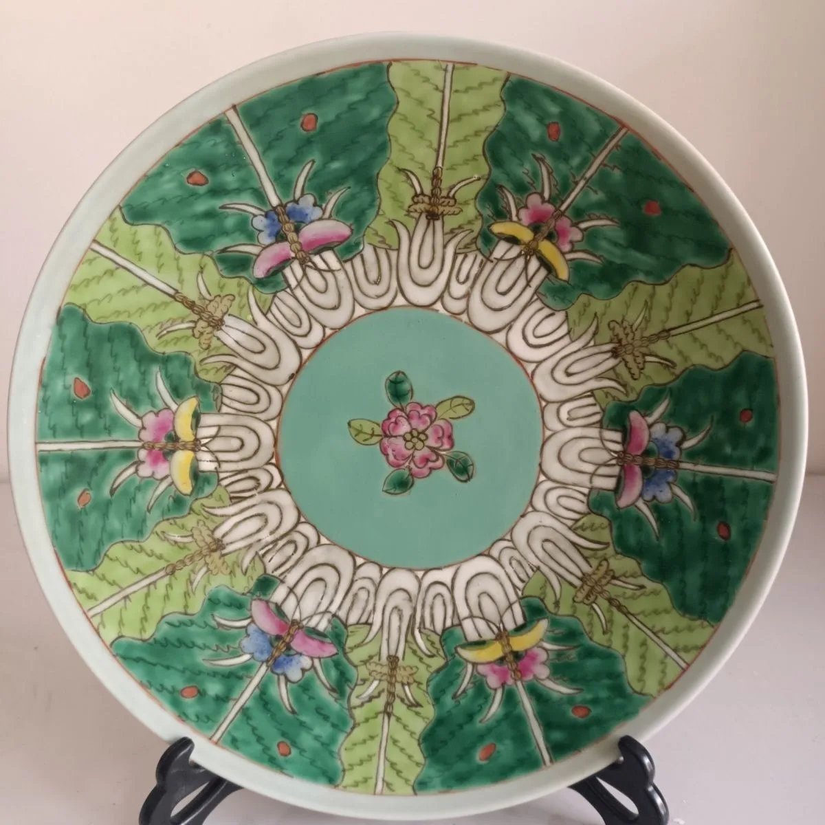 Chinese Famille Rose Porcelain Plate Qing Yongzheng Cabbage Flower Pattern 11.2