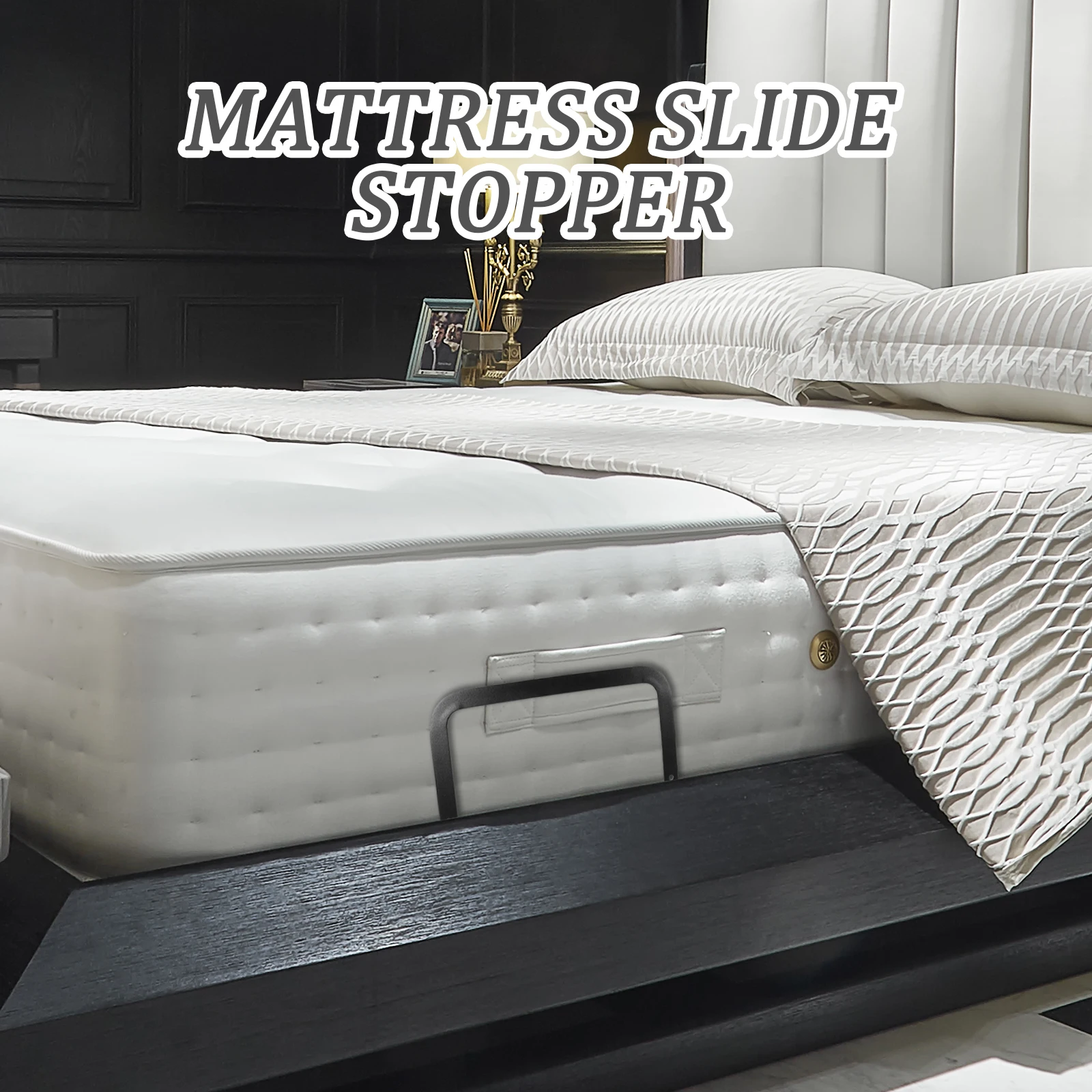 

Mattress Retainer Stabilizer Bar Non Slip Gripper Stopper Anti Slide Mattress Stopper For Bed Frame Bed Frame Compatible