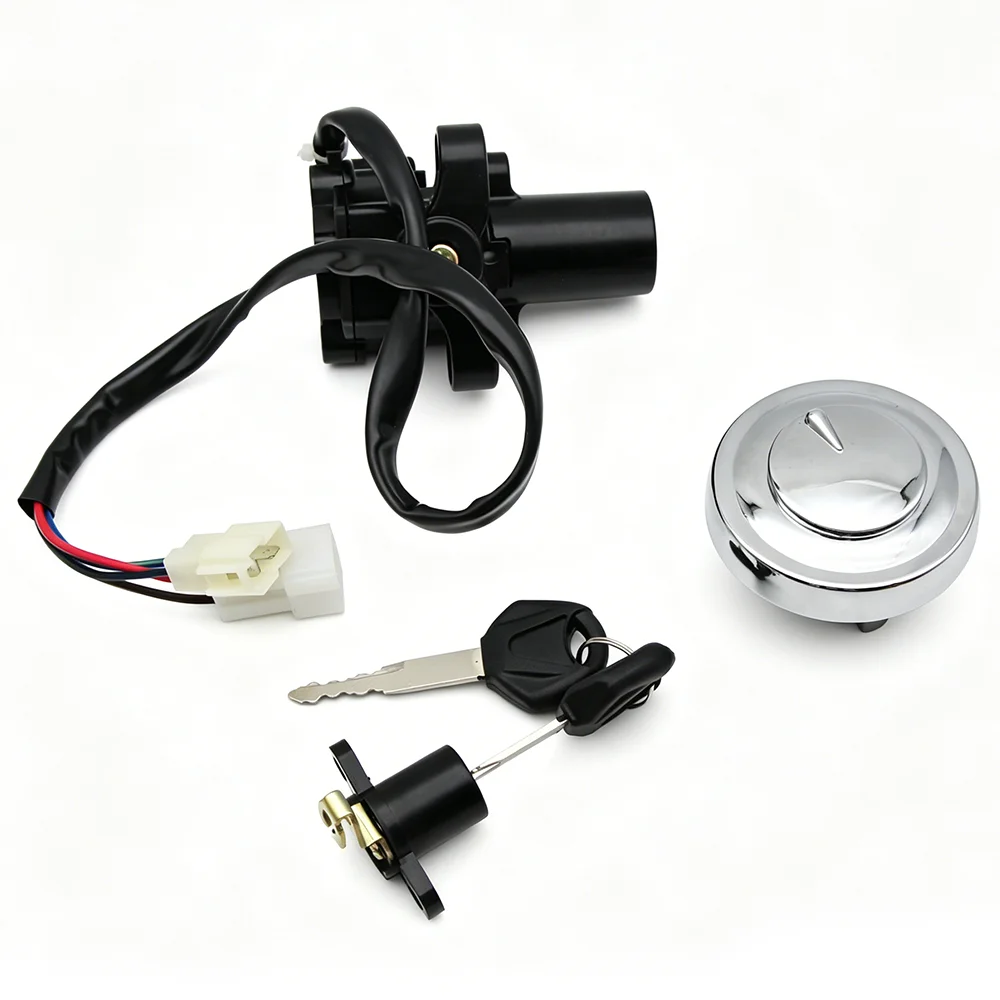 3D8-82501-01-00 4NK-24602-20-00 Motorcycle Fuel Gas Cap Ignition Switch Lock For Yamaha XVS950 Midnight Star V-Star Tourer