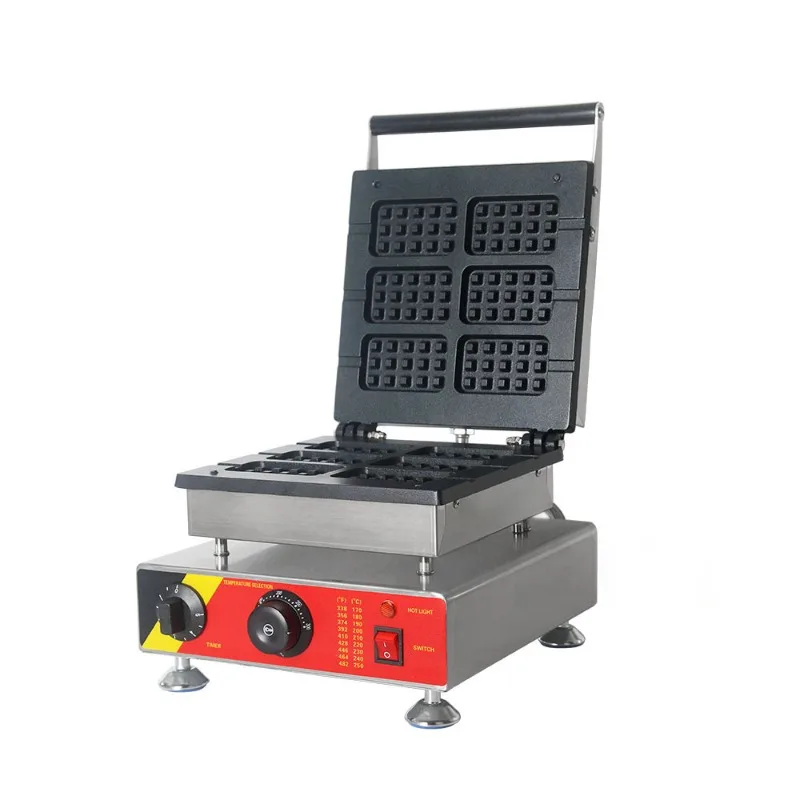 

European and American electric multi-function waffle furnace 6-piece waffle making furnace