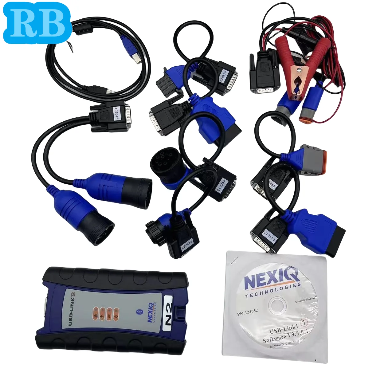 For NEXIQ-2 USB Connect Bluetooth Heavy Duty Truck OBD2 Diagnostic Instrument NEXIQ BT Version OBD Fault Detector Diesel Engine