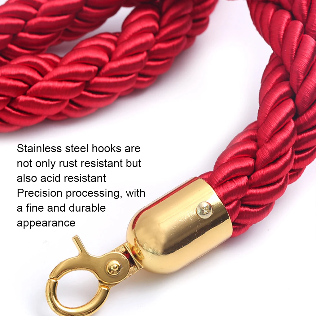 Secure Attachment Chrome Snap Hook Crowd Control Rope With Enhanced Safety Features Effective