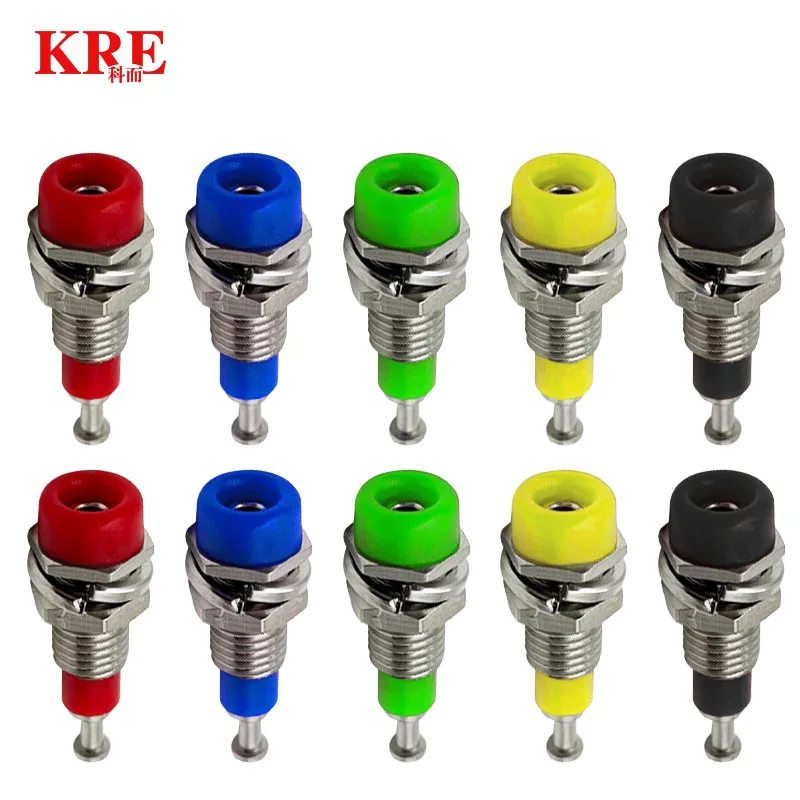 

20pcs 2mm Banana Socket Binding Post Nut Banana Plug Jack Electrical Connector Terminal Test Hole DIY Parts