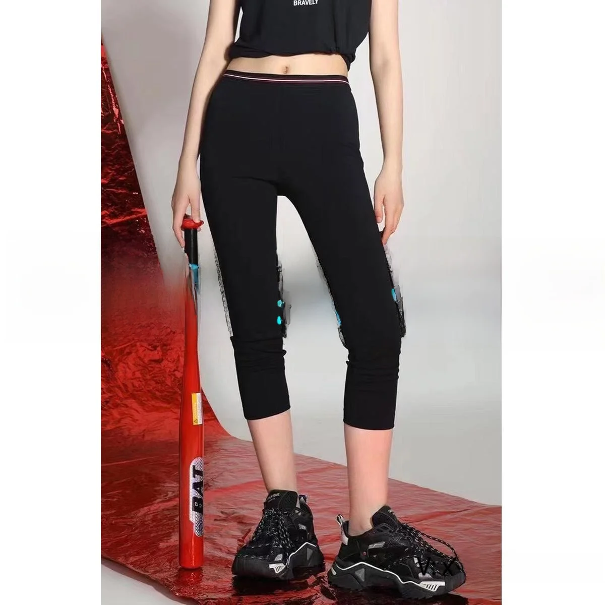 

Женские леггинсы для йоги и повседневной носки, 7/8 длины, с принтом кролика, удобные, эластичные, спортивные