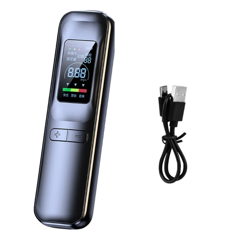 Alcohols Tester Accurate Breathalyzer with Voice Alarm LCD Display Rechargeable Alcohols Detector