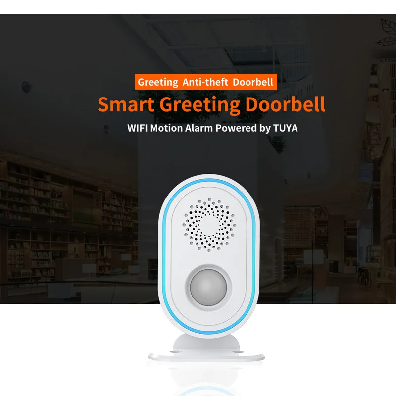 TY-PIR-5 Intelligent Wifi Welcome Infrared Detection of Human Motion Sensor Doorbell Remote Alarm Control