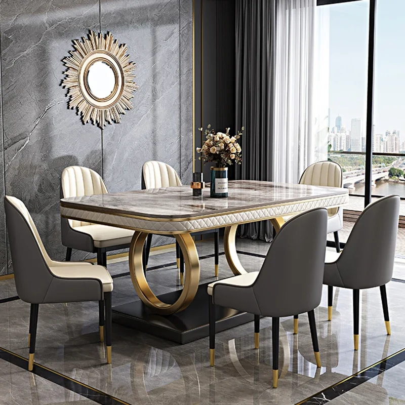 Home Furniture Dinner Table Luxury Nordic Dining Tables Design Room Kitchen Vintage Dinning Sets Comedor Living Restaurant