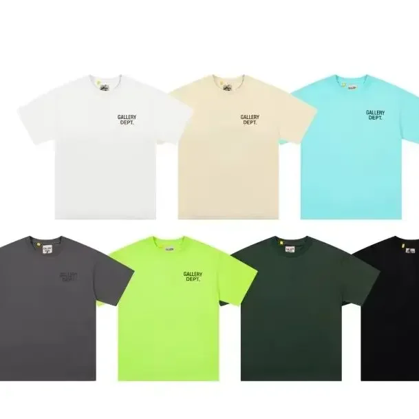GALLERY DEPT 24SS new color scheme basic letter print T-shirt loose couple short sleeves