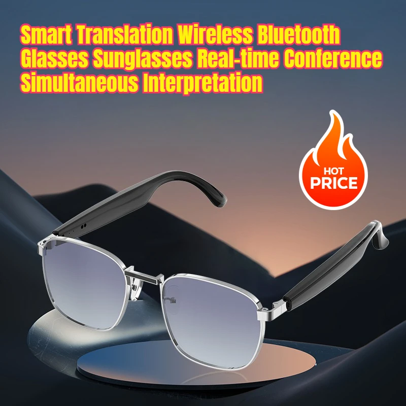 

Smart Translation Wireless Bluetooth Glasses Sunglasses Real-time Conference Simultaneous Interpretation