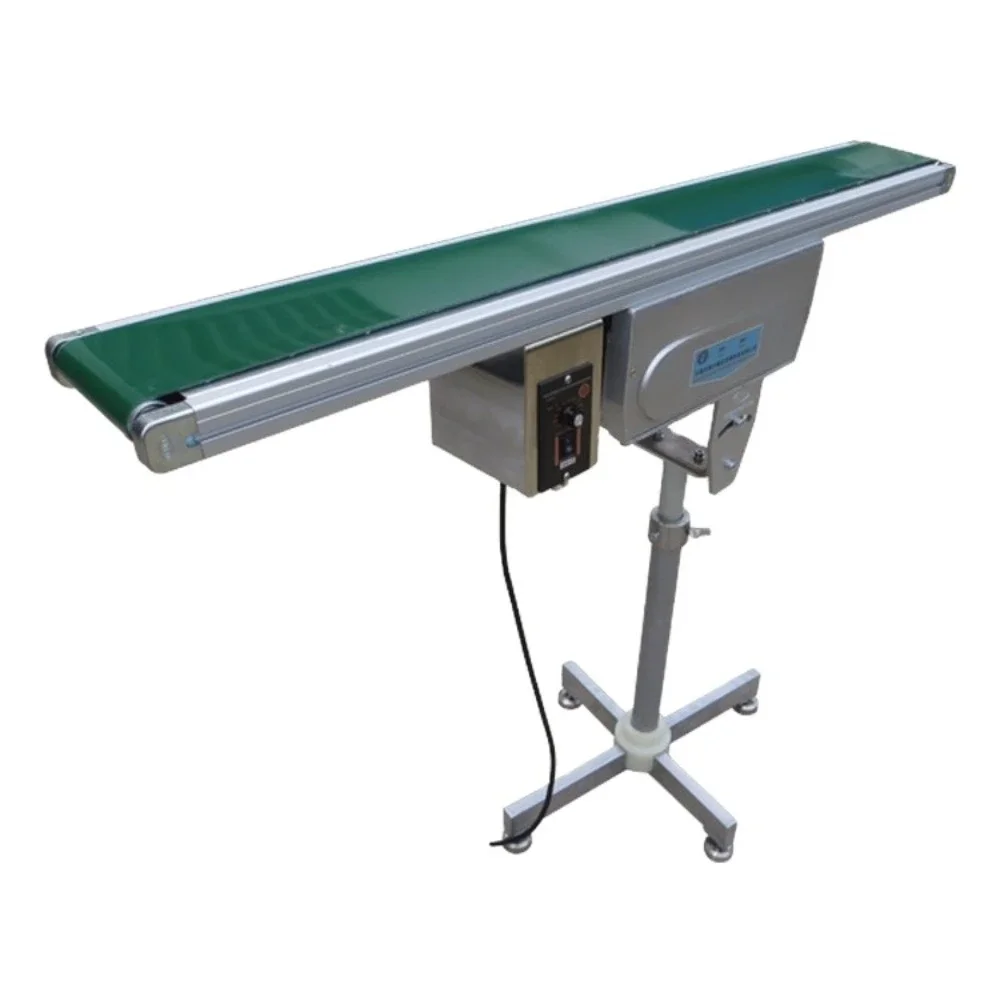 High Quality Adjustable Belt Conveyor With Single Foot, Factory Supply 100mm Wide* 1000mm Long Compact Conveyor With Variable