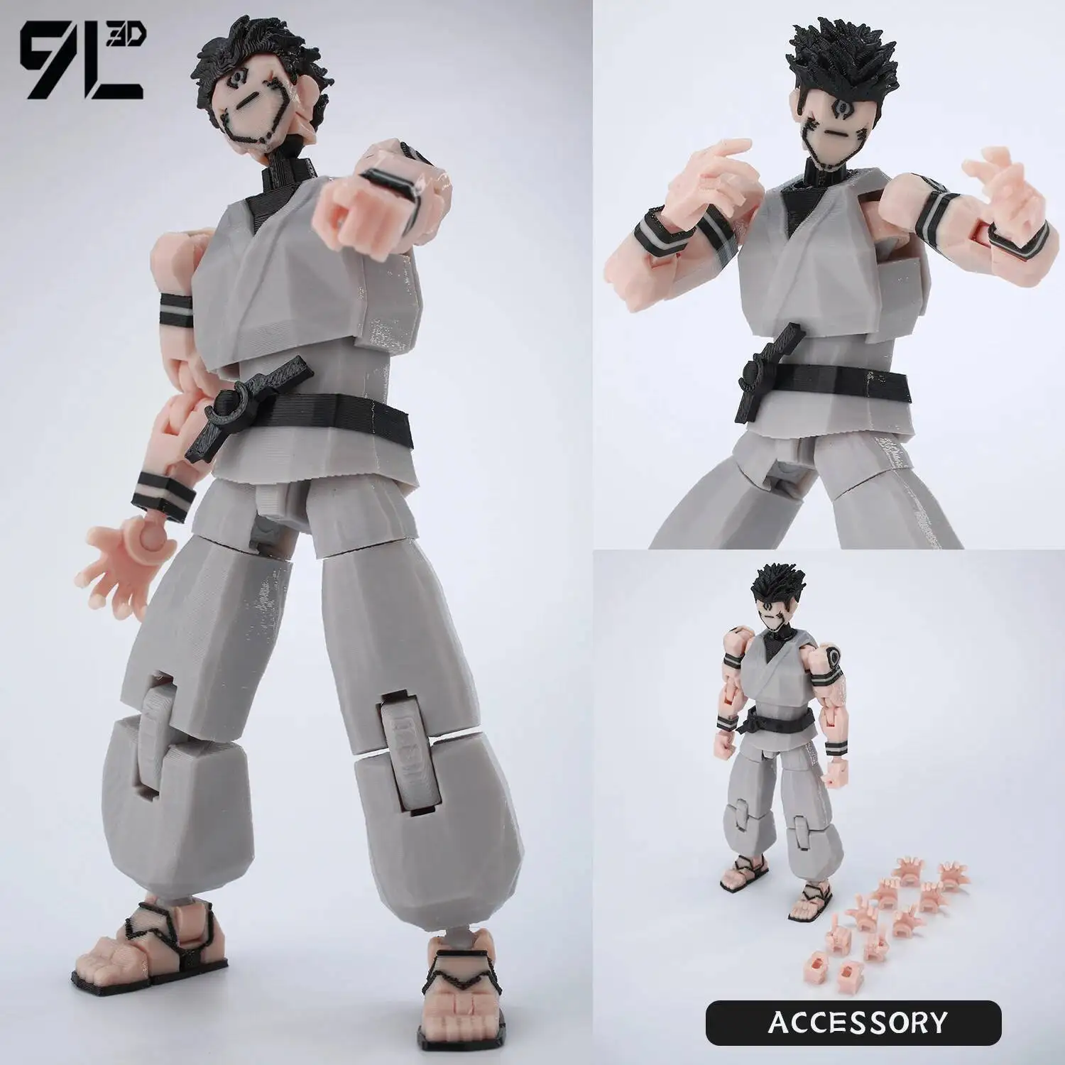 9L3D Gedrukt Dummy13 T13 Op Voorraad Klaar voor Verzending Jujutsu Kaisen Grijs Gewaad Sukuna Figuur Anime Gelede Model Stress-relief Speelgoed