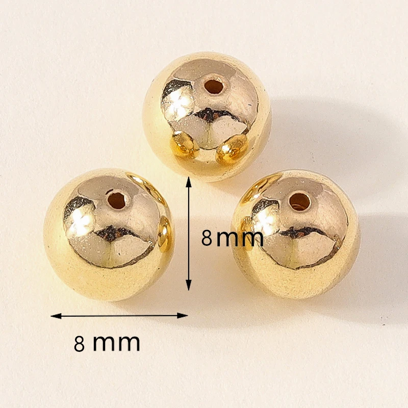 Leslie 10/30/50 Stück 8/12/16 mm runde CCB-Charm-Perlen, lose Spacer-Perlen für DIY-Armbänder, Halsketten und Schmuckzubehör – Detail 13