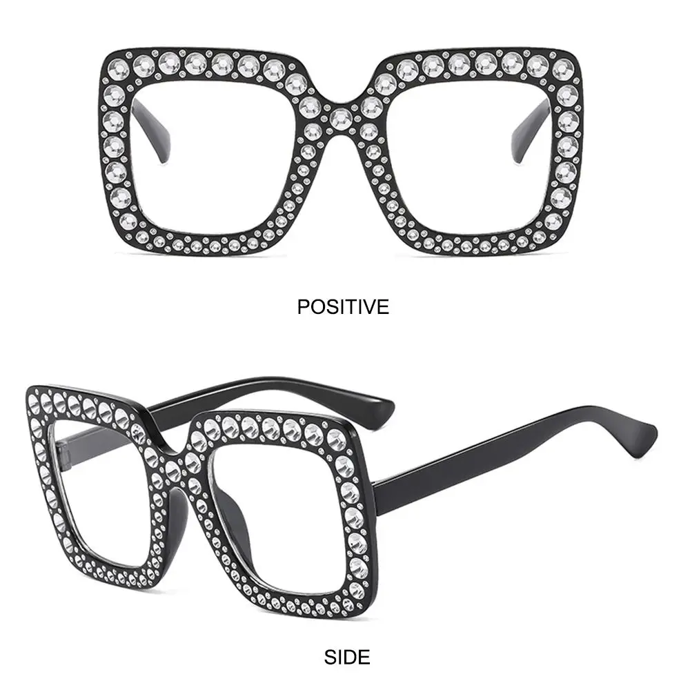 Trendy Diamond Crystal Children Sunglasses Sparkling Rhinestone Kids Square Sun Glasses Eyewear for Beach/Travel/Party