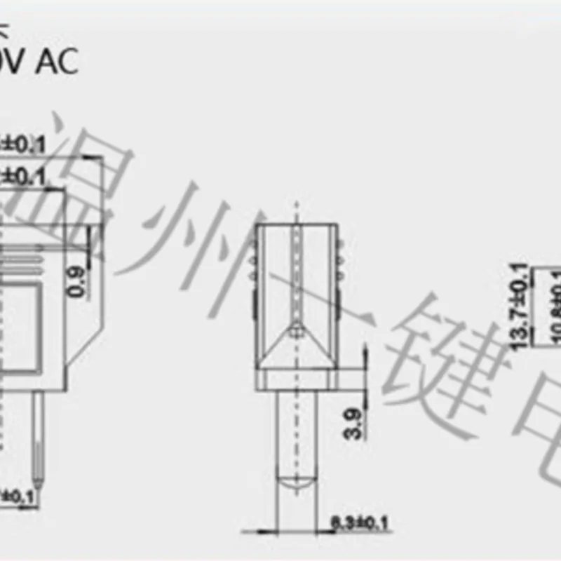 10pcs WH-161 switch TV connector  Power outlet Electronic Accessories 9618 full copper conversion socketTwo feet