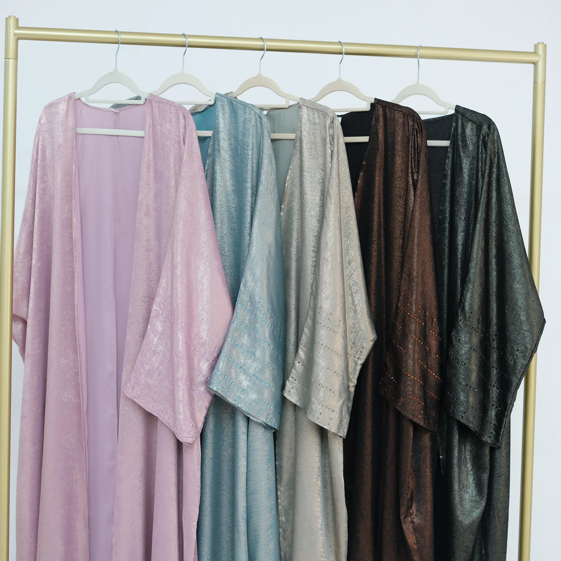 Elegancki muzułmański skromny kardigan z Arabii Saudyjskiej dla kobiet Eid Dubai Kimono Abaya Dress Luksusowa islamska odzież na wakacje Turecka