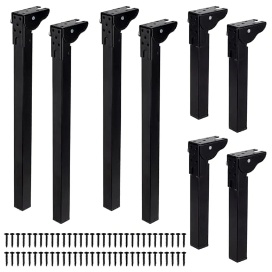 

8 шт. складных металлических ножек для стола 8-16 дюймов с винтами, 2 размера, мебельные опоры для дивана, офисного стола, кушетки, тумбы