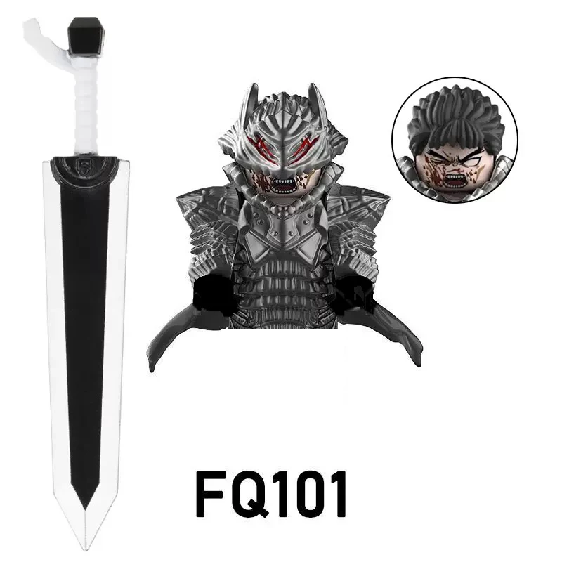 GP103 NIEUWE Middeleeuwse Ridders Monteren Compatibel Bricks Berserk Guts Puzzel Actiefiguren Model Bouwstenen Pop Speelgoed Geschenken