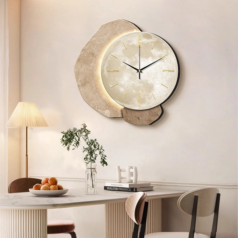 Modern Stylish Minimalist 3D LED Wall Clock with Light for Living Room Home Decor Creative Design Luxury Premium Wall Clock