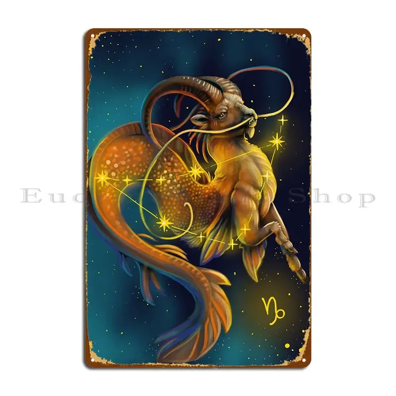 Capricorn Dragon Metal Sign Retro Kitchen Classic Wall Decor Customized Tin Sign Poster