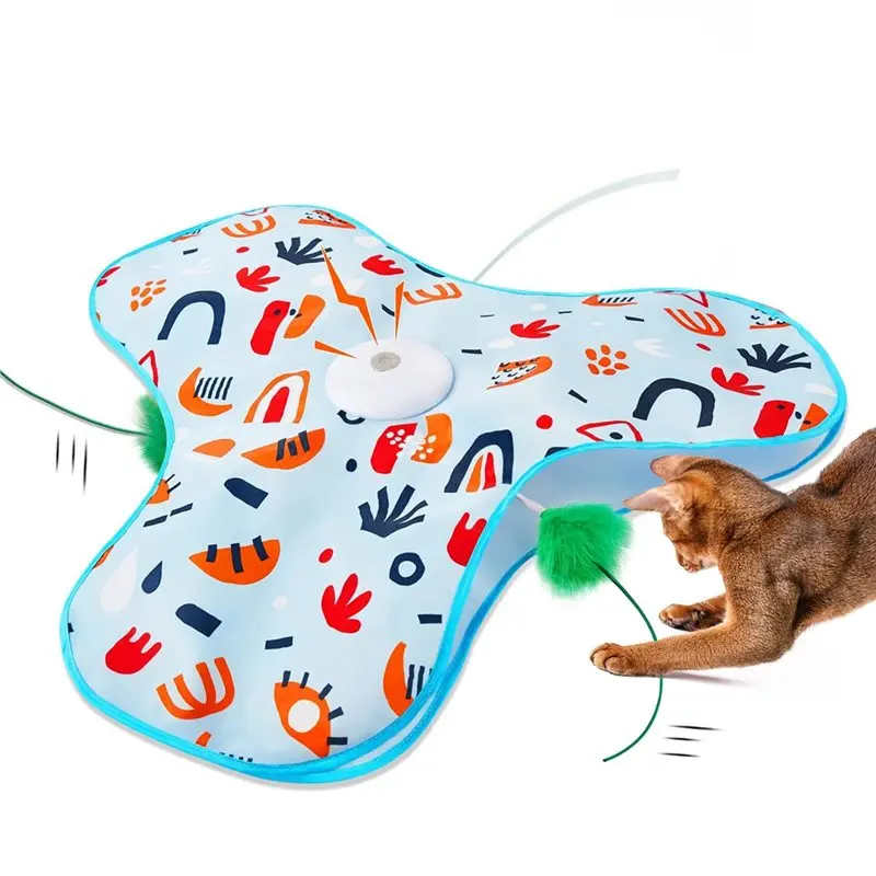 

Интерактивная игрушка для кошек A84E-USB с перезаряжаемой батареей, движущимися перьями и имитацией звука мыши