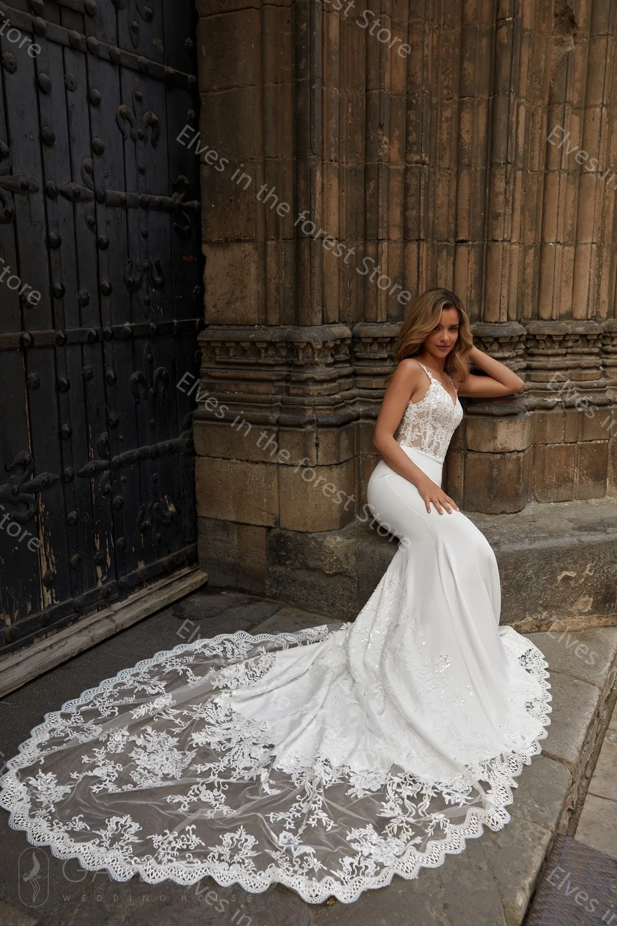 Vestidos De novia De satén blanco Vintage, apliques fruncidos De encaje, sin mangas, Sexy, Espalda descubierta, largo hasta el suelo