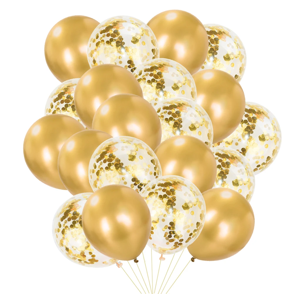 10/20pcs 12Inch Golden Confetti Latex Balloons Birthday Party Decoration Wedding Balloons Baby Shower Decoration Balloons