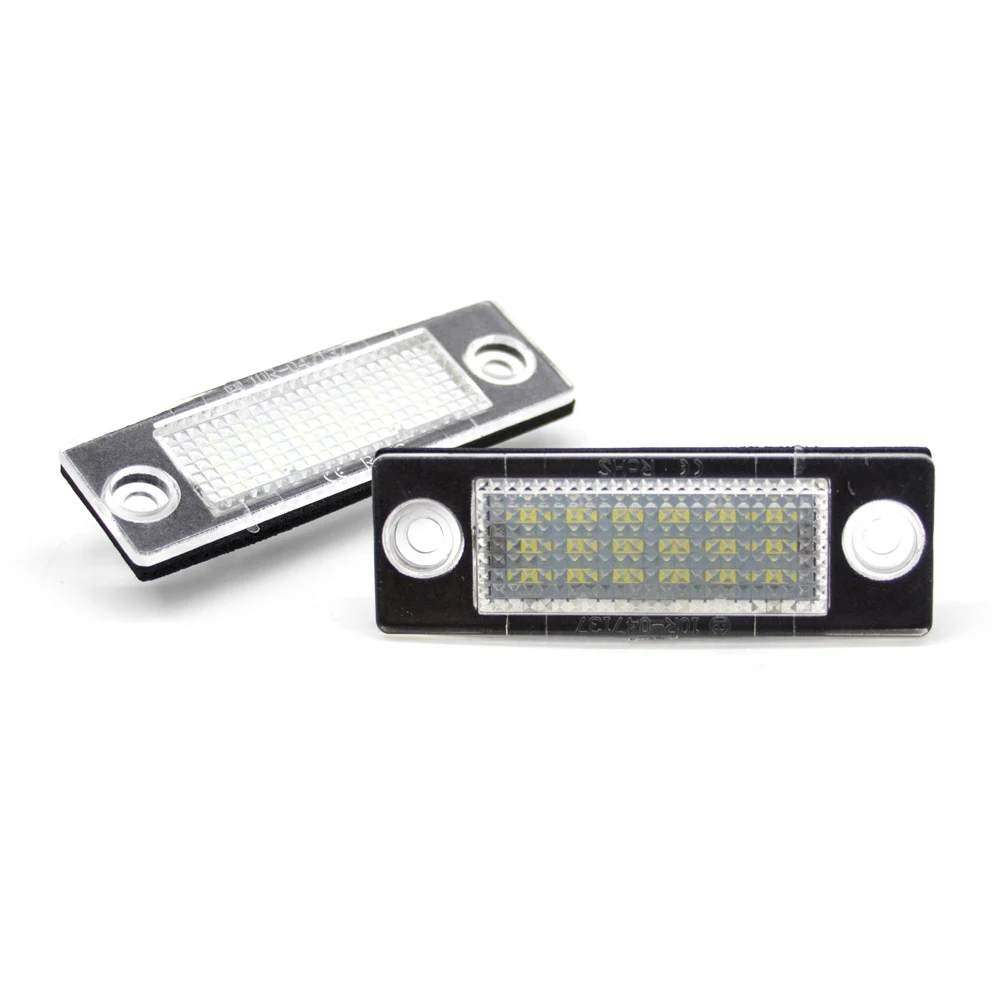 2pcs LED Number License Plate Light 3B5943021 3B5998026 3B5998026A for VW Passat B5.5 B6 Caddy Golf Transporter T5 T6 Touran