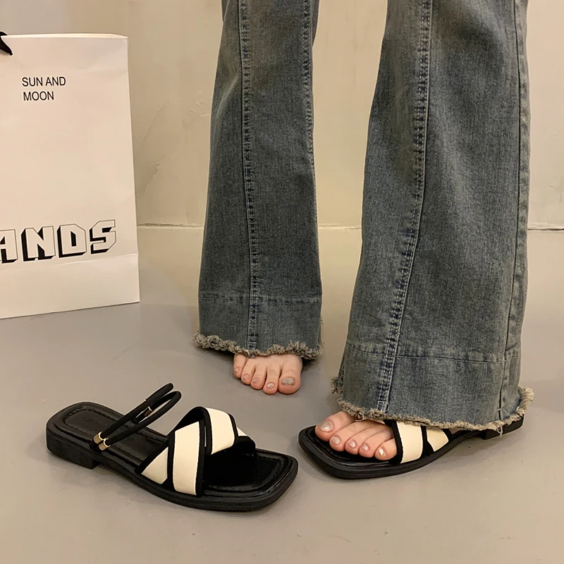 

Summer Dual Wear Casual Slides Two Ways Use Soft Sole Breathable Non-slip Slippers Indoor Outdoor Beach Daily Shoes