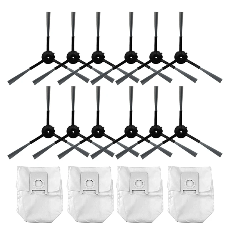 Acessórios de Substituição Aspirador para Xiaomi Roidmi EVE Plus, Sacos De Poeira, Escova Lateral, Peças Do Robô, 16 Pcs