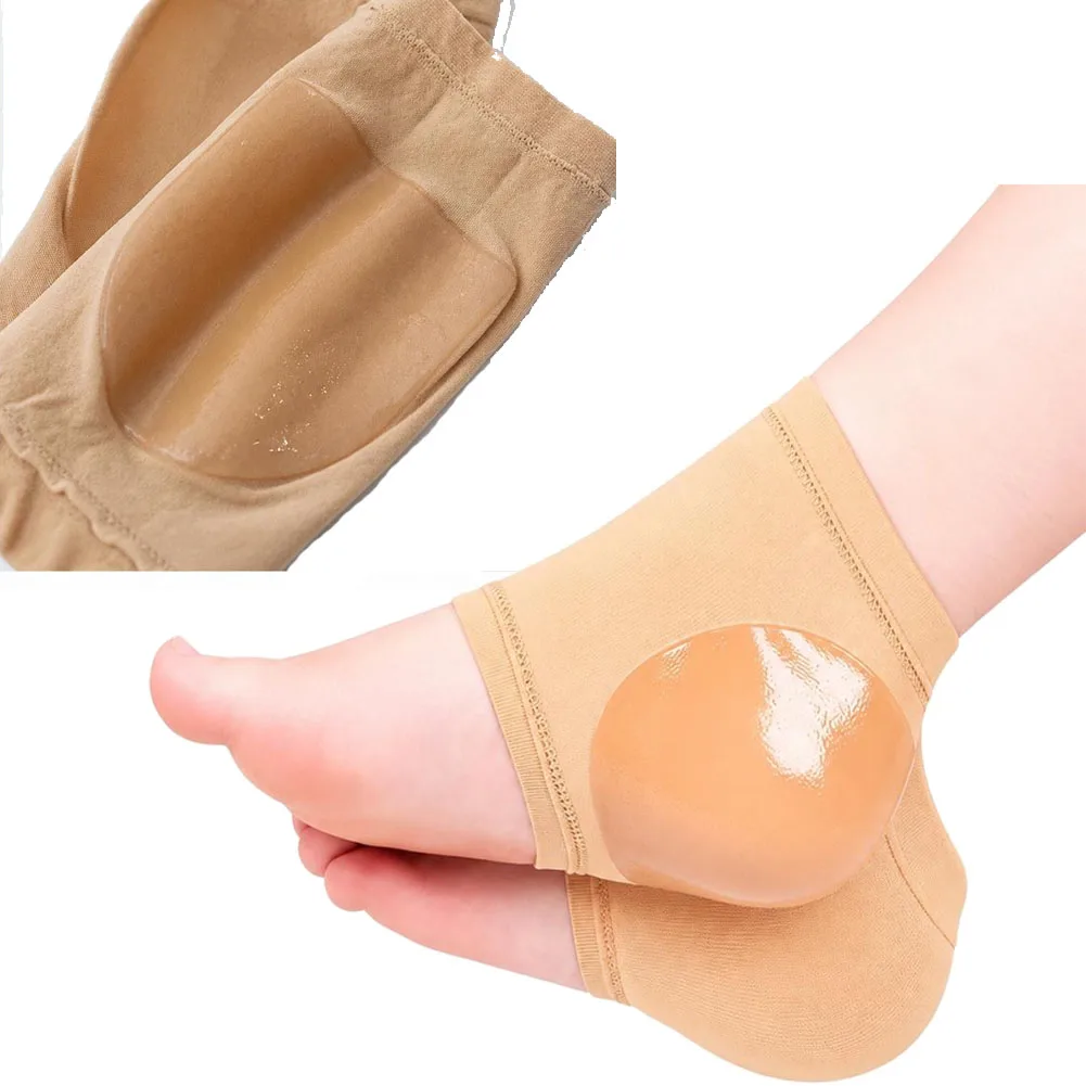 Heel Protective Mesh Gel Silicone Heel Sock Foot Cover Moisturizing Anti-wear Anti-crack Half Sock Heel Cover