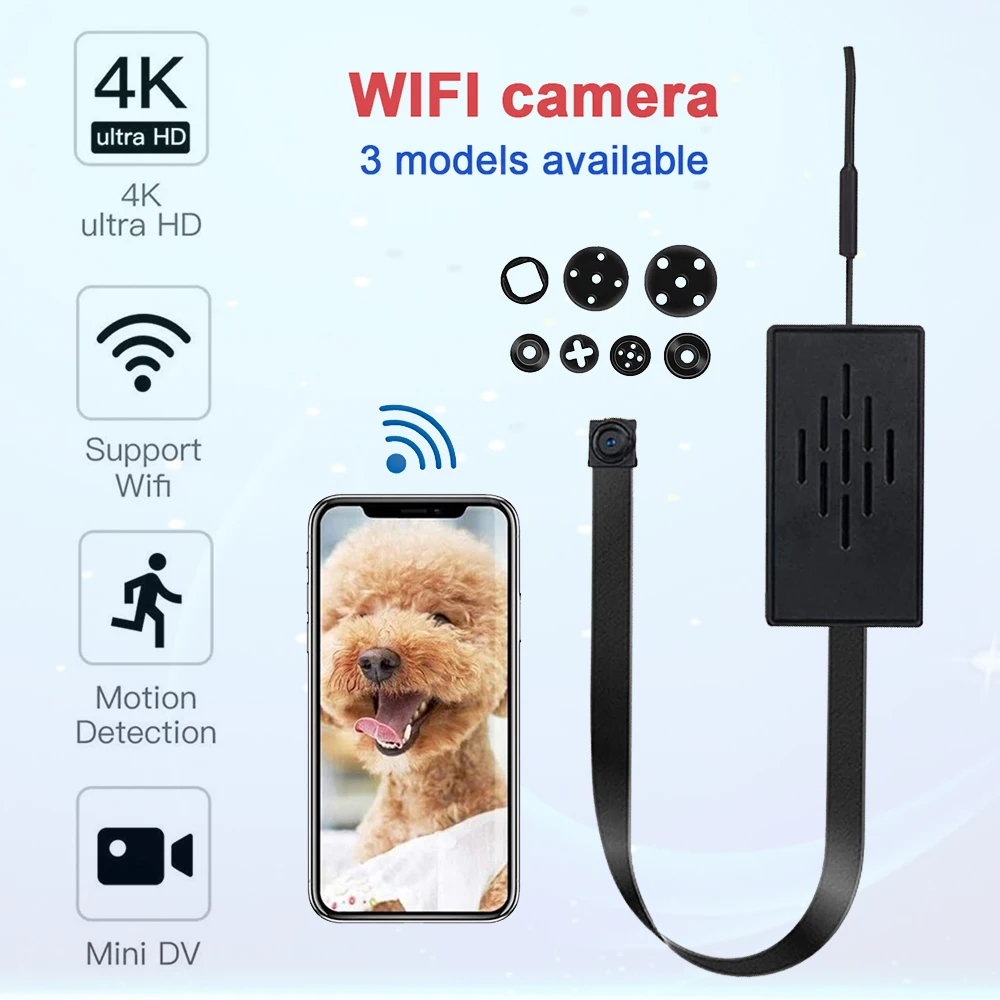 

4K HD diy mini camera wifi wireless 1080P with battery supports mobile APP remote real-time live broadcast home security CCTV